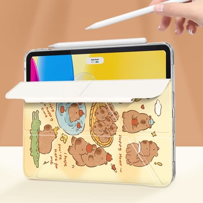 タブレットケース かわいい動物柄 磁石折りたたみ保護カバー iPad/iPad Air/iPad Pro/mini