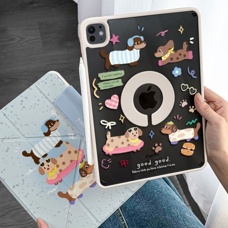 タブレットケース かわいい子犬デザイン保護カバー iPad/iPad Air/iPad Pro/mini
