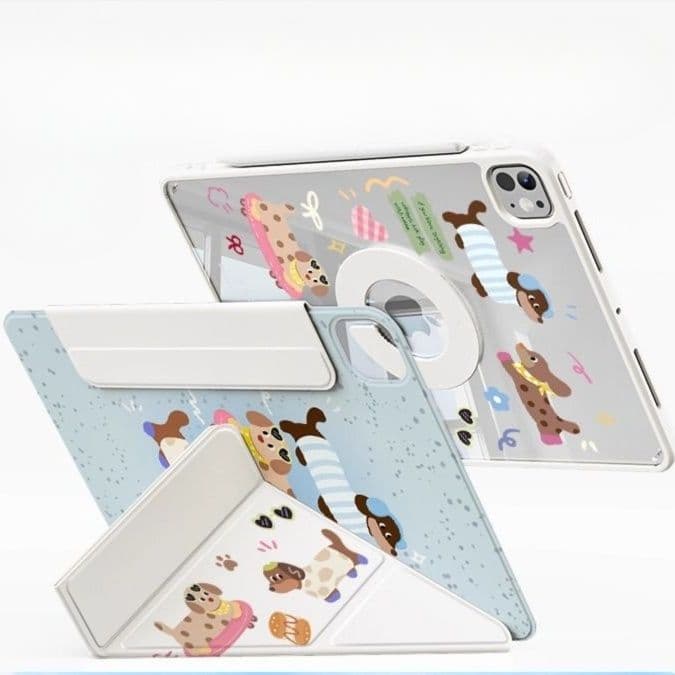 タブレットケース かわいい子犬デザイン保護カバー iPad/iPad Air/iPad Pro/mini