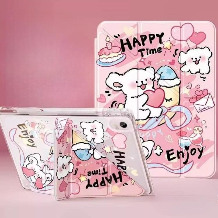 タブレットケース ふわもこうさぎ透明保護カバー iPad/iPad Air/iPad Pro/mini