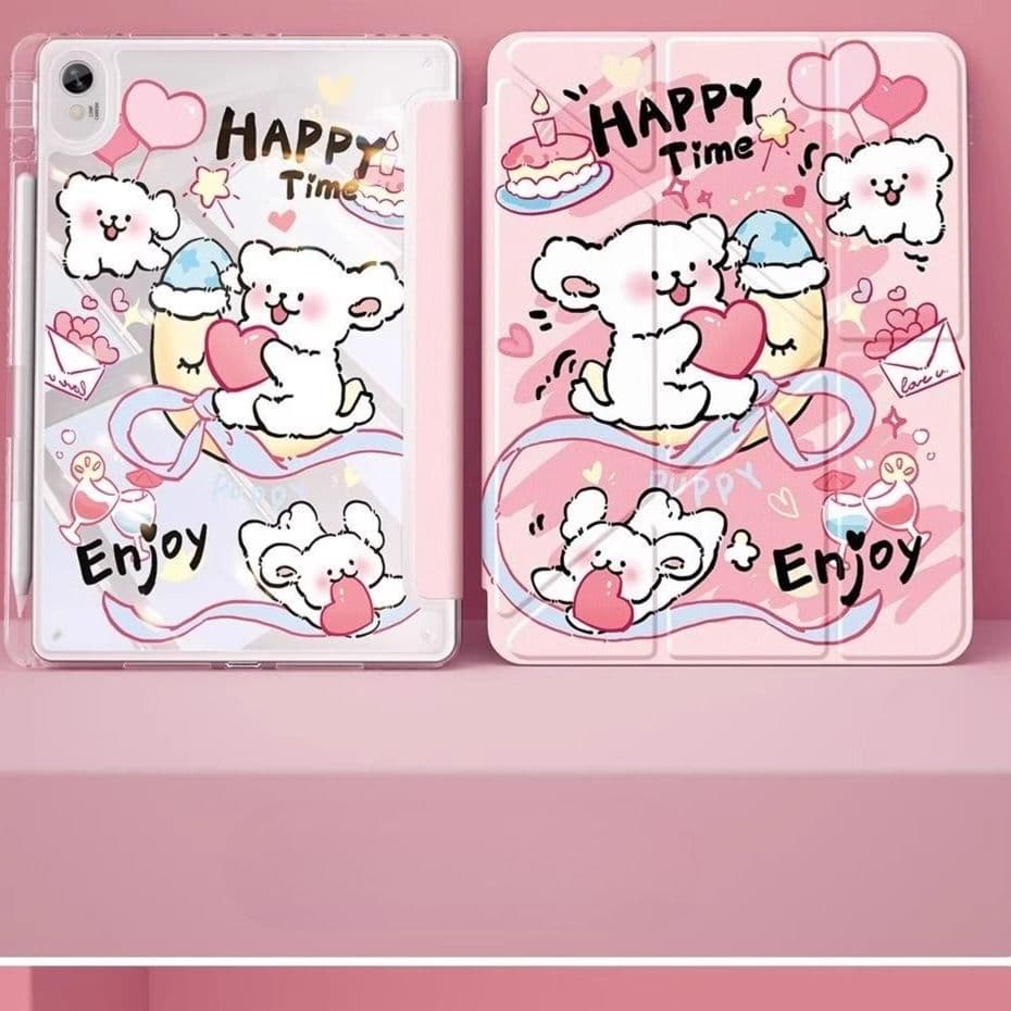 タブレットケース ふわもこうさぎ透明保護カバー iPad/iPad Air/iPad Pro/mini