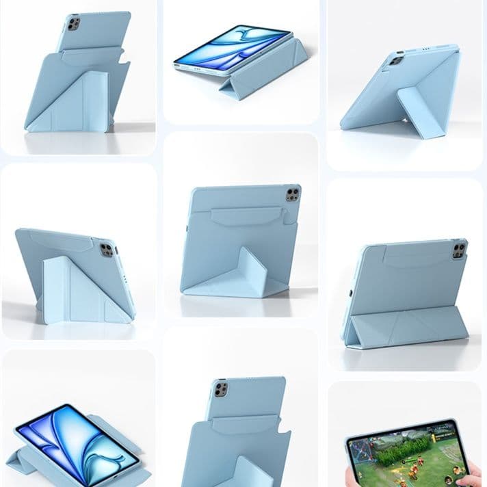 タブレットケース 折り紙スタイル 多角度スタンド機能付き保護カバー iPad/iPad Air/iPad Pro/mini