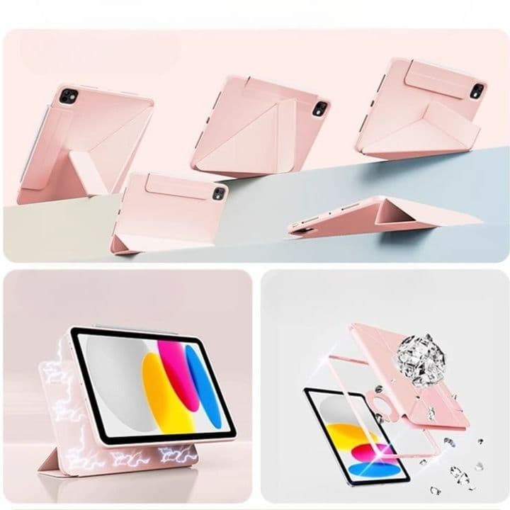 タブレットケース 折りたたみ式多機能磁気吸着保護ケース iPad/iPad Air/iPad Pro/mini