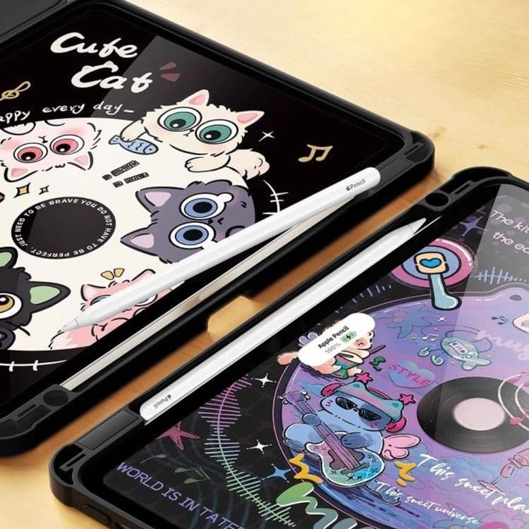 タブレットケース 猫のメロディー回転式保護カバー iPad/iPad Air/iPad Pro/mini