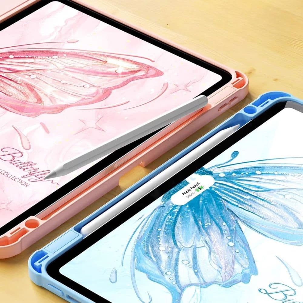 タブレットケース 蝶々デザイン 回転スタンド機能付き保護カバー iPad/iPad Air/iPad Pro/mini