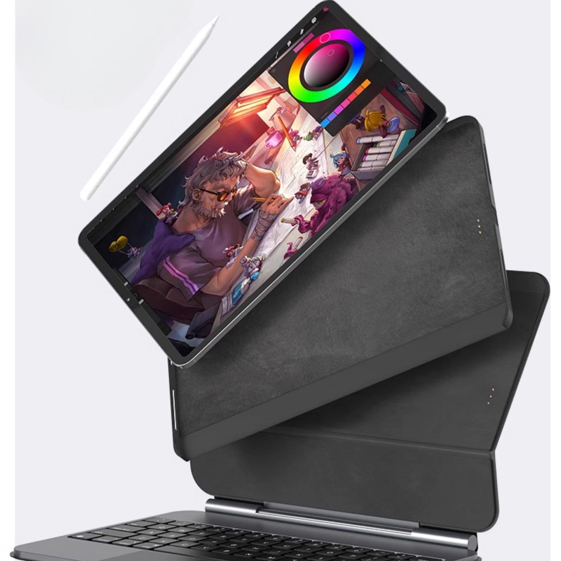 タブレットケース ＜キーボード付き＞マグネット式タブレットカバー iPad/iPad Air/iPad Pro/mini