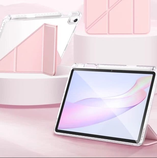 タブレットケース 透明背面クリア折り畳みスタンド式保護カバー iPad/iPad Air/iPad Pro/mini