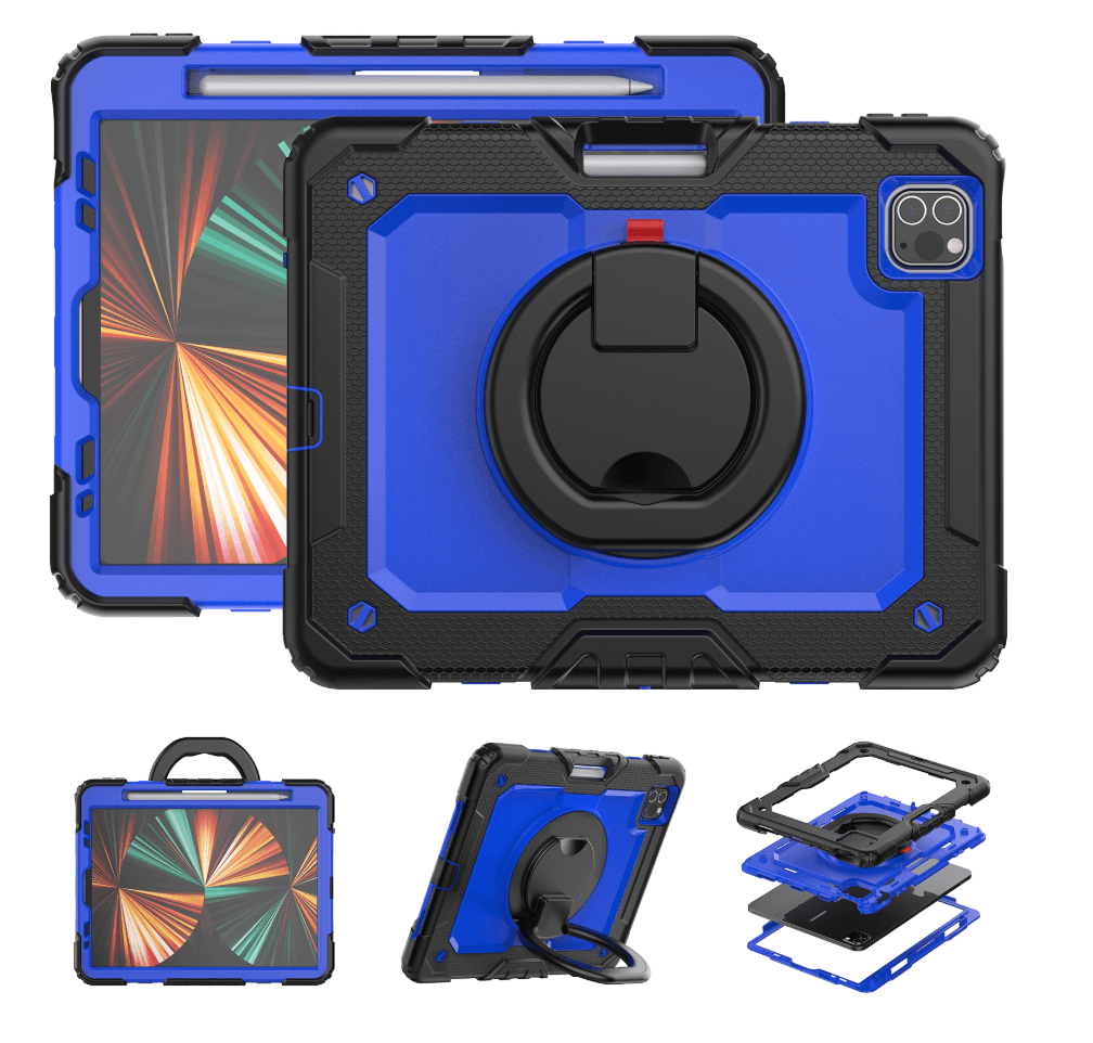 タブレットケース 耐衝撃ハンドル付き多機能保護ケース iPad/iPad Air/iPad Pro/mini