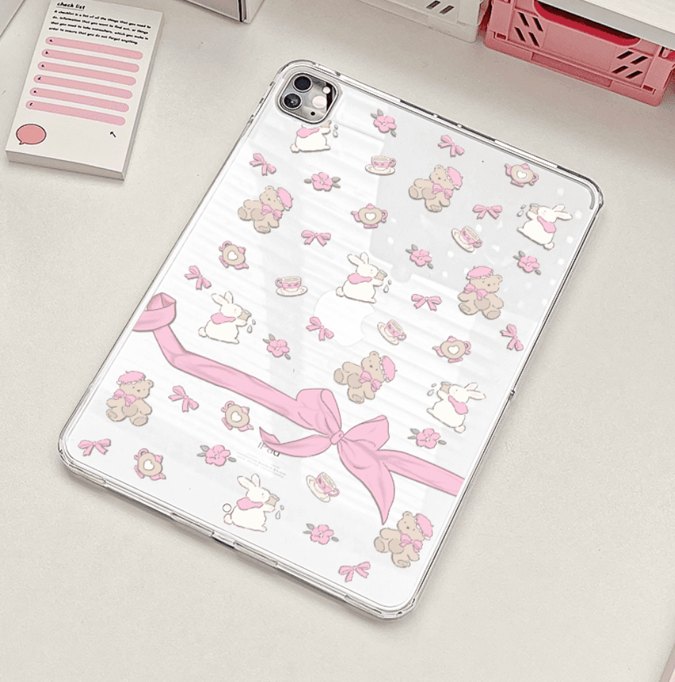 タブレットケース かわいい子犬イラスト透明保護カバー iPad/iPad Air/iPad Pro/mini