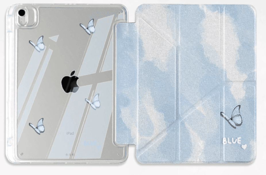タブレットケース 空と蝶のクリア保護ケース iPad/iPad Air/iPad Pro/mini