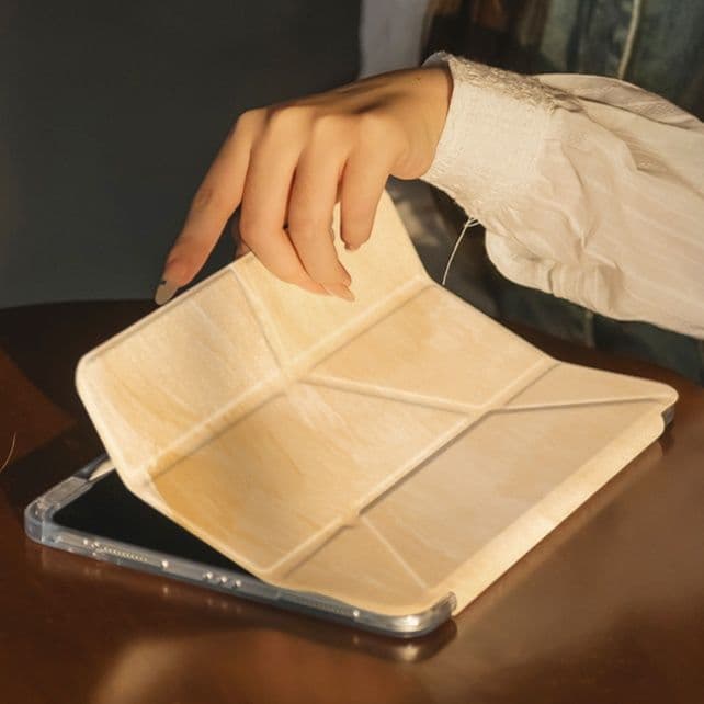 タブレットケース 水彩画風/三つ折りスタンド機能付きタブレットケース / Huawei / Matepad /Honor