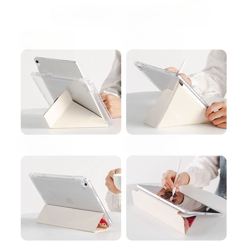 タブレットケース 水彩画風/三つ折りスタンド機能付きタブレットケース / Huawei / Matepad /Honor