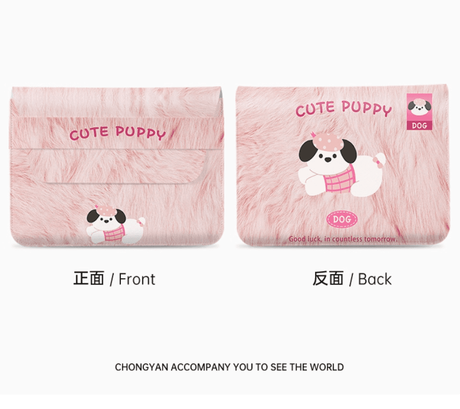 タブレット・PCケース　かわいい子犬/軽量で持ち運びやすい　iPad/Macbook/Surface/Xiaomi/Huawei
