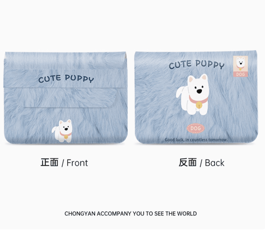タブレット・PCケース　かわいい子犬/軽量で持ち運びやすい　iPad/Macbook/Surface/Xiaomi/Huawei
