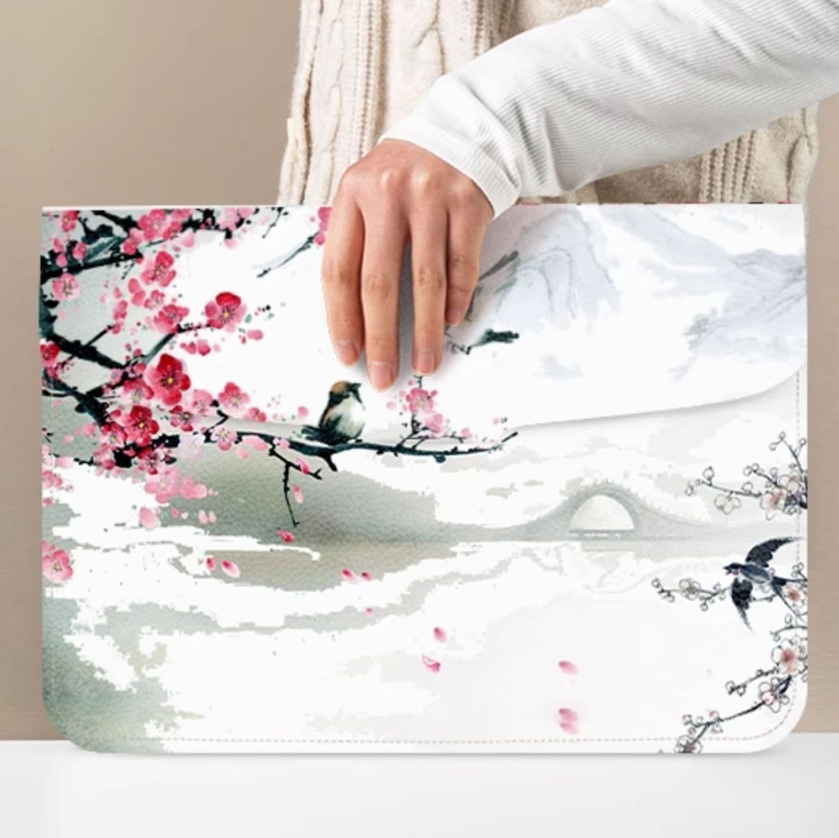 タブレットケース PCケース /水墨画デザイン/薄型軽量/タブレット・PCケース iPad/Macbook/Surface/Huawei