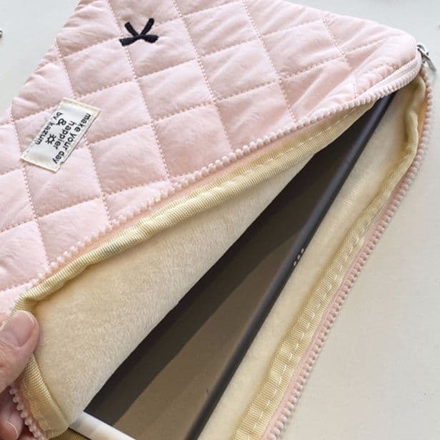 タブレットケース/PCケース 刺繍キルティング/柔らか起毛/タブレット・PCケース iPad/Macbook/Surface/Huawei
