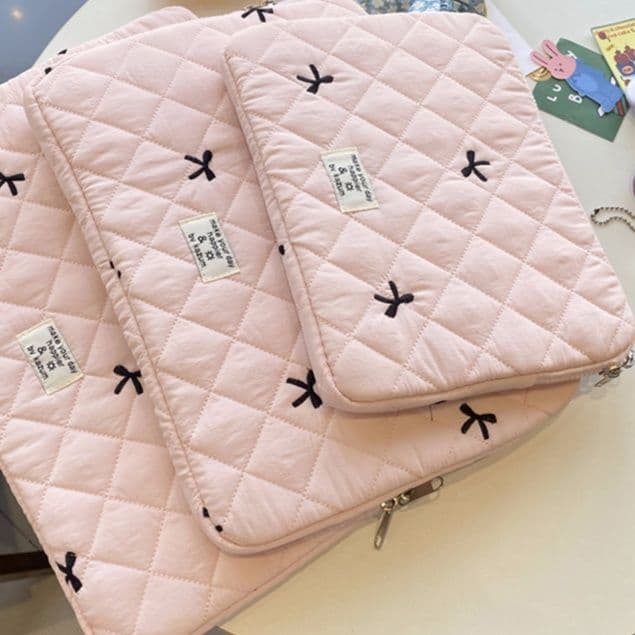 タブレットケース/PCケース 刺繍キルティング/柔らか起毛/タブレット・PCケース iPad/Macbook/Surface/Huawei