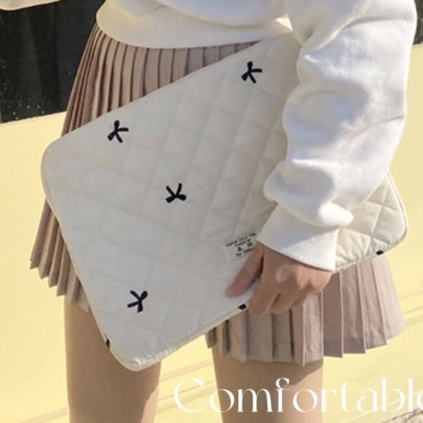 タブレットケース/PCケース 刺繍キルティング/柔らか起毛/タブレット・PCケース iPad/Macbook/Surface/Huawei