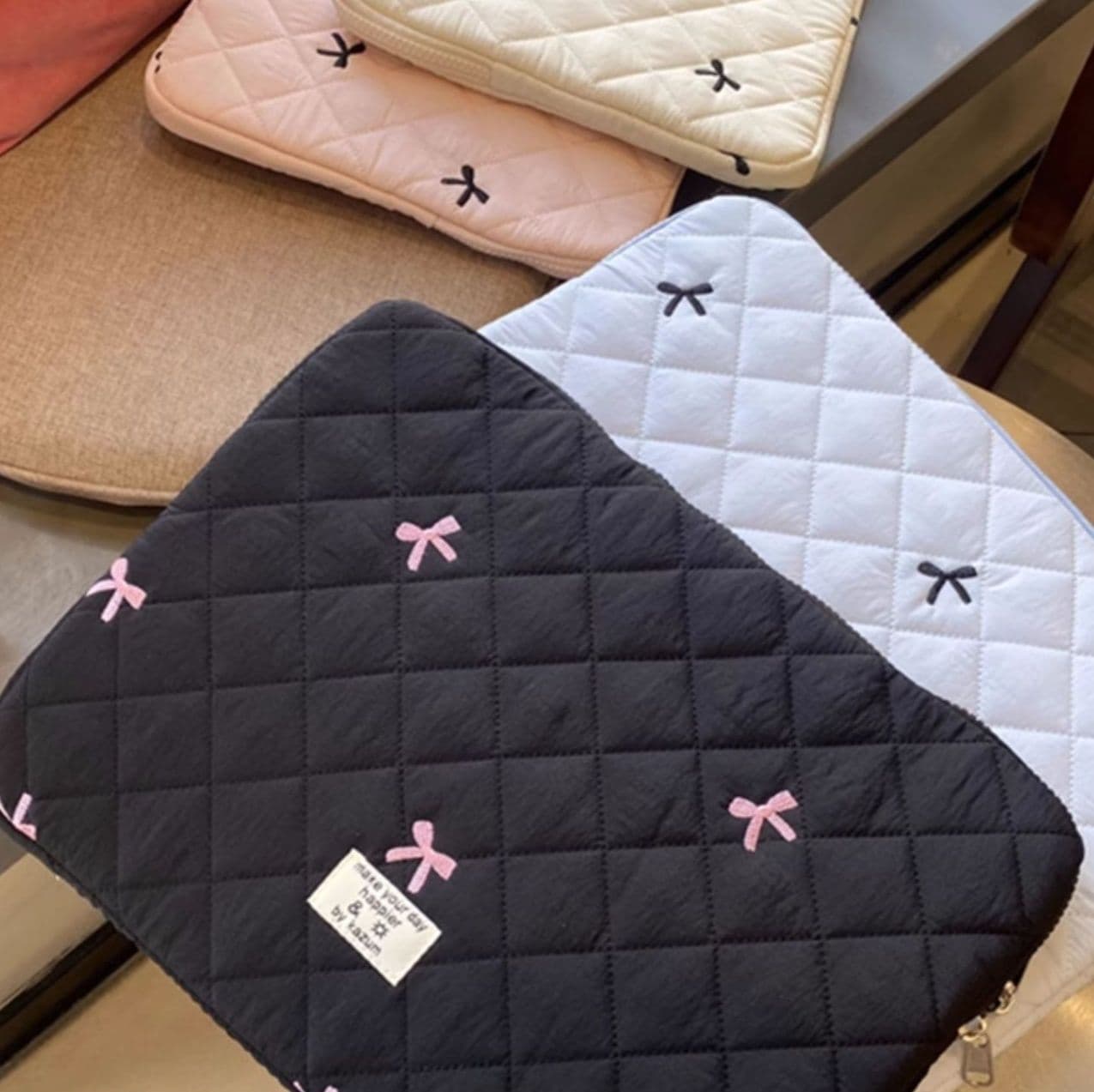 タブレットケース/PCケース 刺繍キルティング/柔らか起毛/タブレット・PCケース iPad/Macbook/Surface/Huawei