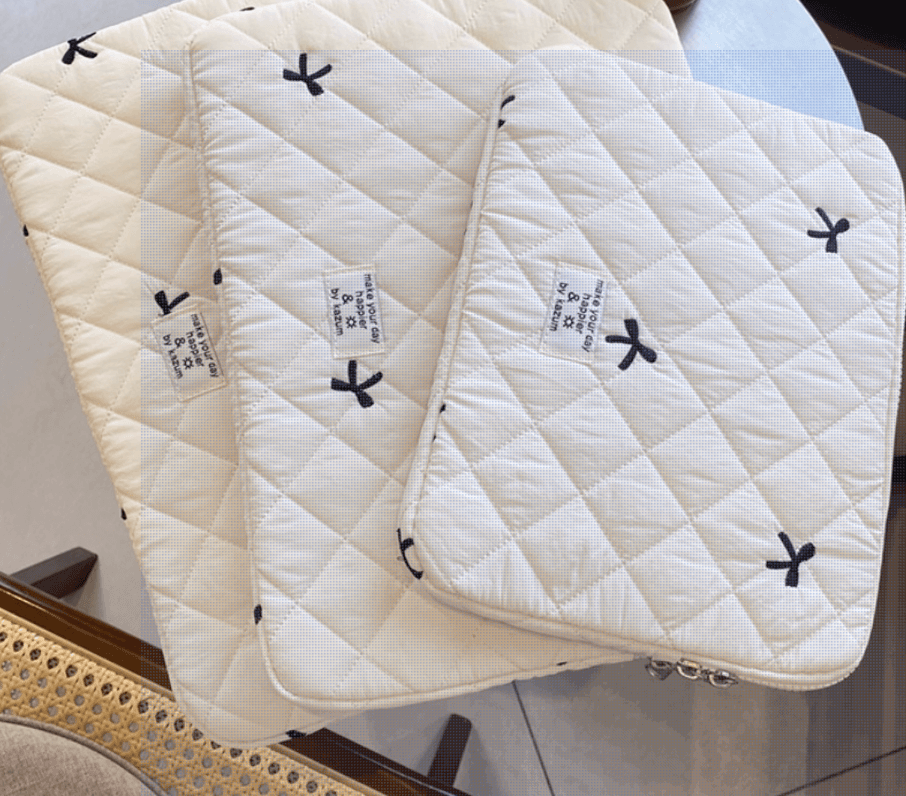 タブレットケース/PCケース 刺繍キルティング/柔らか起毛/タブレット・PCケース iPad/Macbook/Surface/Huawei