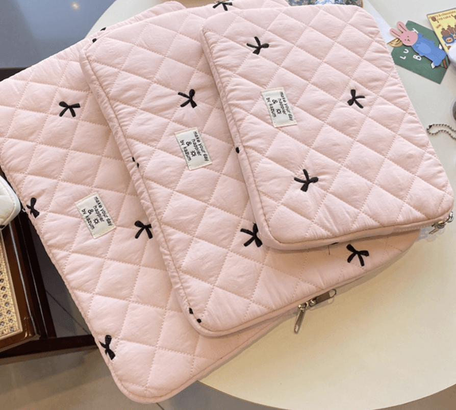 タブレットケース/PCケース 刺繍キルティング/柔らか起毛/タブレット・PCケース iPad/Macbook/Surface/Huawei