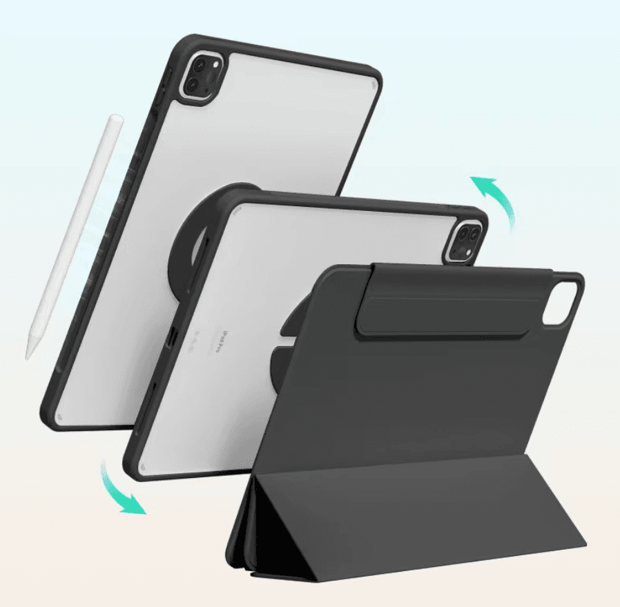 タブレットケース 透明感マグネット吸着保護カバー iPad/iPad Air/iPad Pro/mini