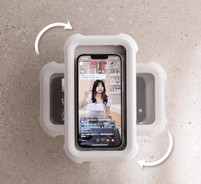 タブレットケース 360°回転式/壁掛け防水タブレット端末ケース お風呂 / シャワー