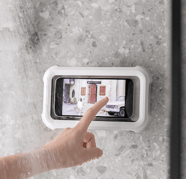タブレットケース 360°回転式/壁掛け防水タブレット端末ケース お風呂 / シャワー