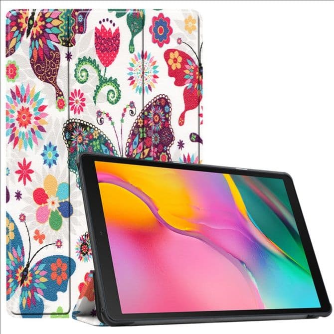 タブレットケース 花柄蝶々模様 三つ折りスタンドカバー　iPad/iPad Air/iPad Pro