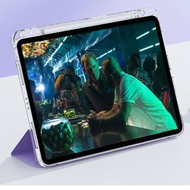 タブレットケース 透明クリア素材スタンド機能付きタブレット保護ケース　iPad / iPad Air / iPad Pro / iPad mini