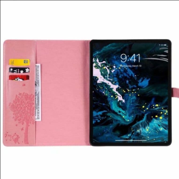 タブレットケース 花と蝶の浮き彫り手帳型/タブレット保護カバー iPad/iPad Pro/mini