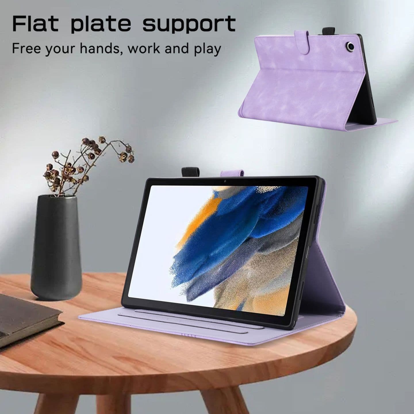 タブレットケース 蝶と音符の刺繍入り / 合皮手帳型タブレットケース iPad/iPad Air/iPad Pro/mini   Huawei / Lenovo / OPPO / Xiaomi 