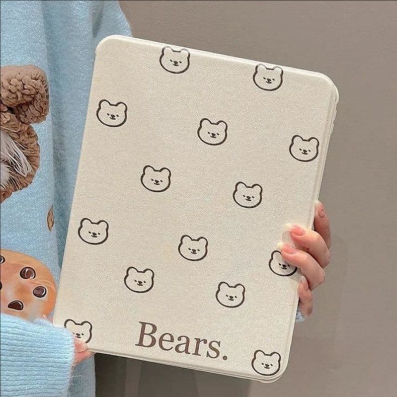 タブレットケース 可愛い小熊柄/手帳型タブレットケース iPad/iPad Air/iPad Pro/mini