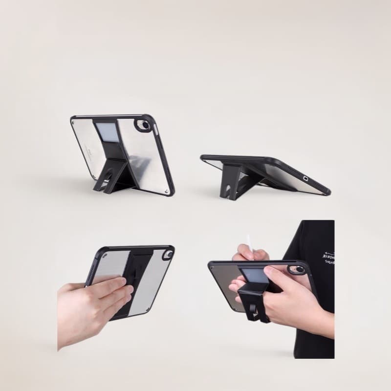 タブレットケース 透明背面ペン収納付き多機能アイパッドケース iPad / iPad Air / iPad Pro / iPad mini