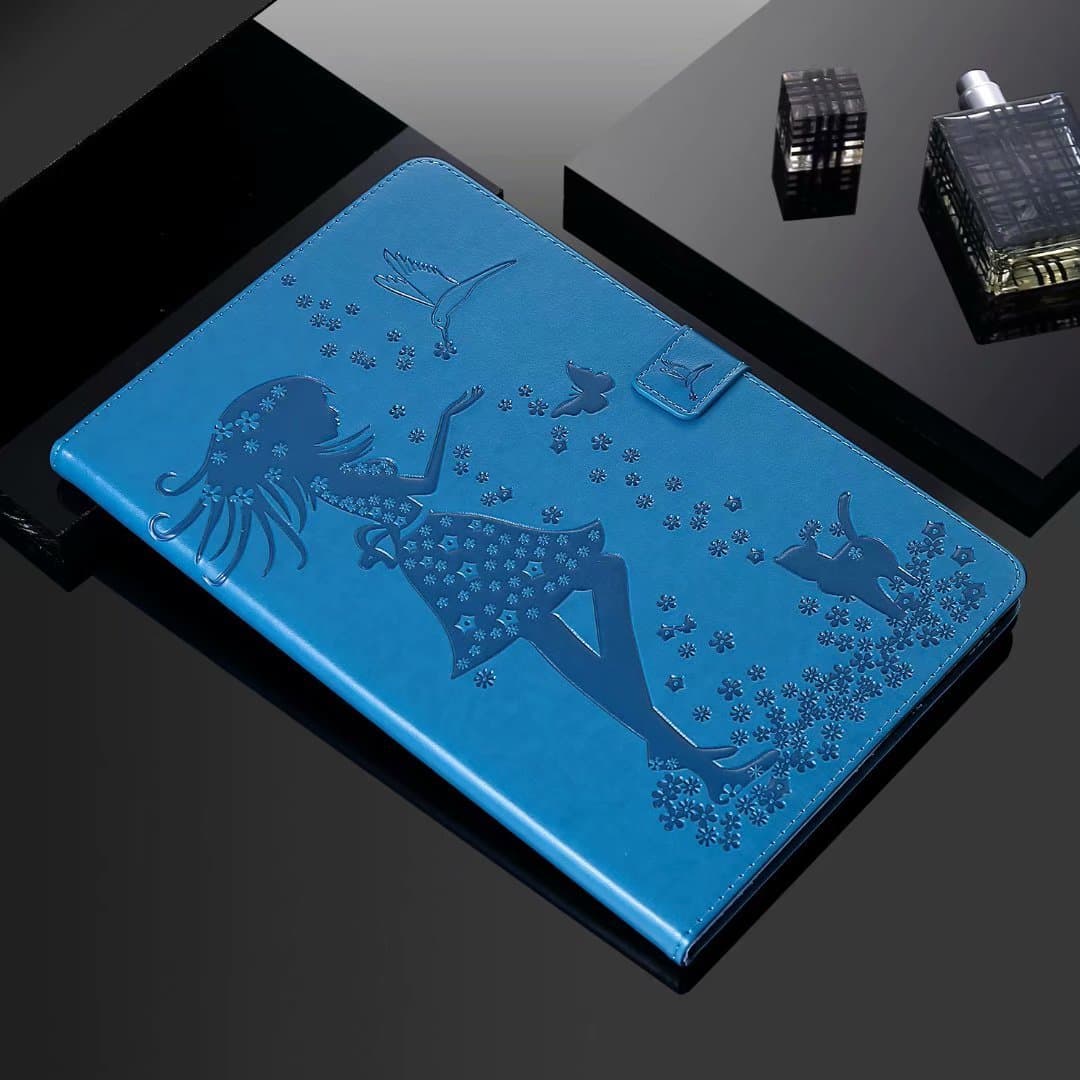 タブレットケース 花と蝶の浮き彫り手帳型/タブレット保護カバー iPad/iPad Pro/mini