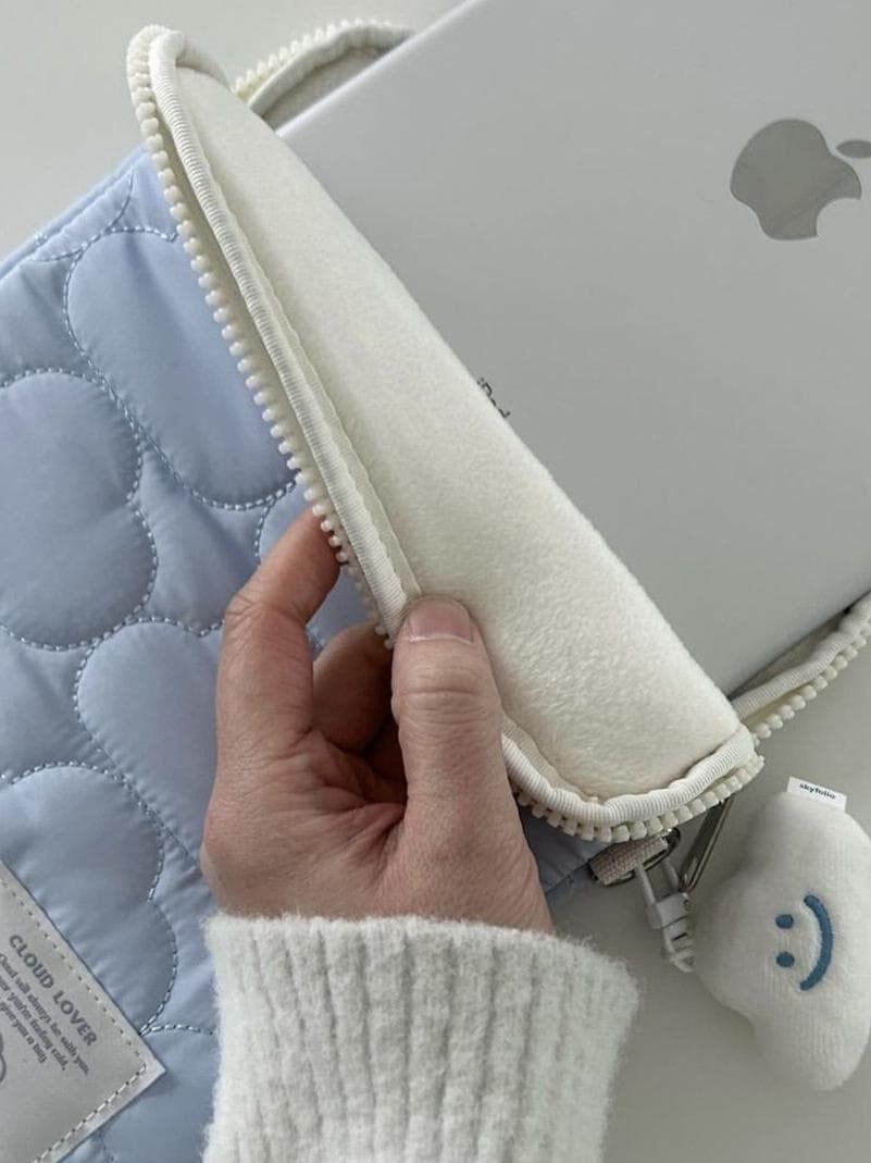 タブレットケース iPad/macbook Air Pro ふわもこ雲模様タブレットケース