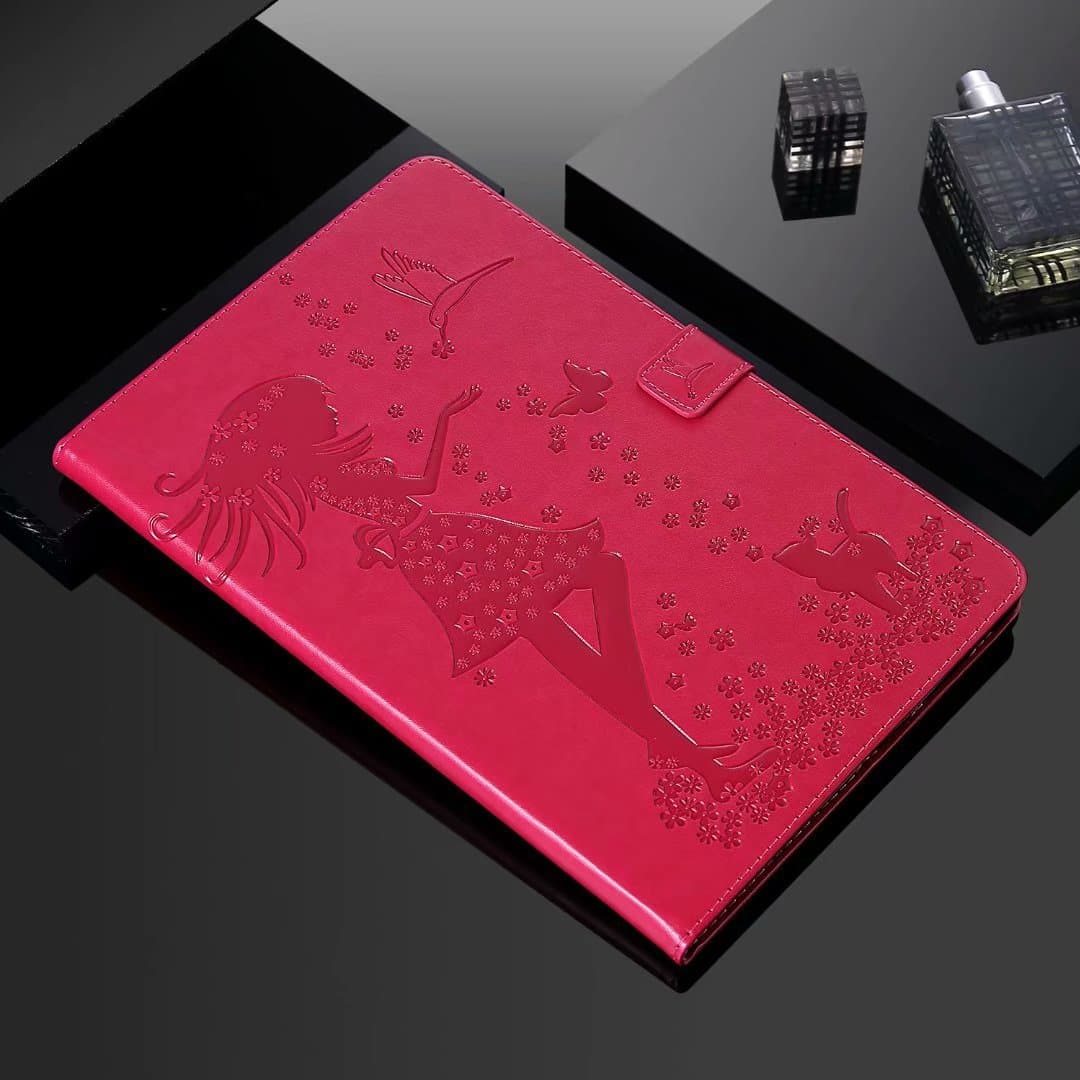 タブレットケース 花と蝶の浮き彫り手帳型/タブレット保護カバー iPad/iPad Pro/mini