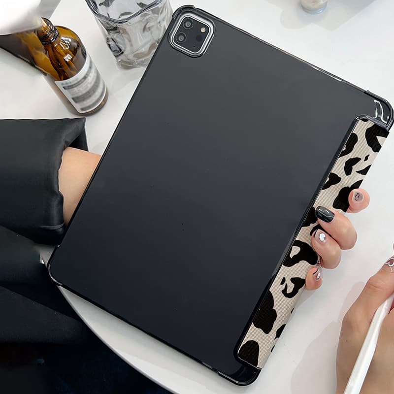 タブレットケース 豹柄プリント/3つ折りスタンド式保護カバー　iPad/iPad Air/iPad Pro