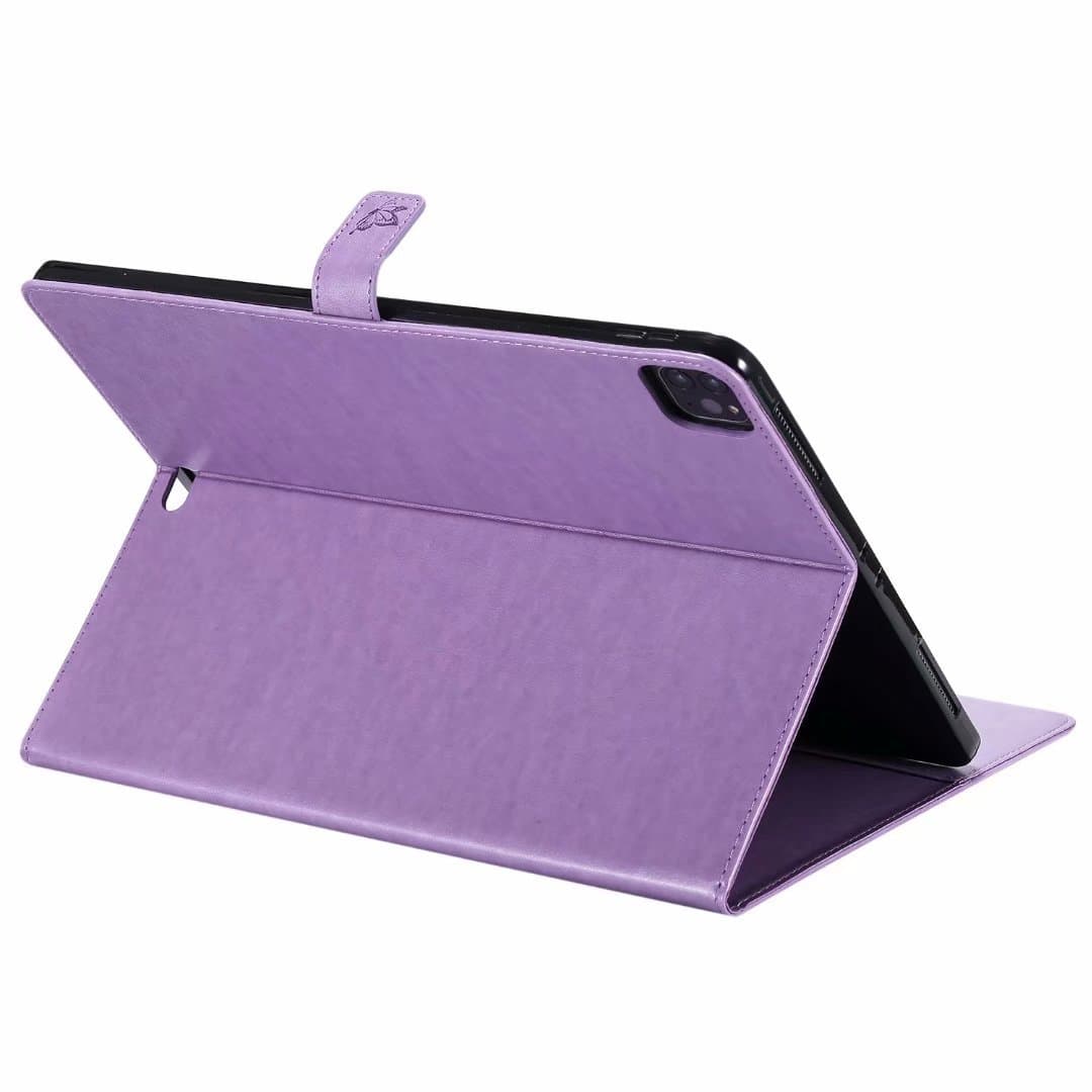 タブレットケース 花と蝶の浮き彫り手帳型/タブレット保護カバー iPad/iPad Pro/mini
