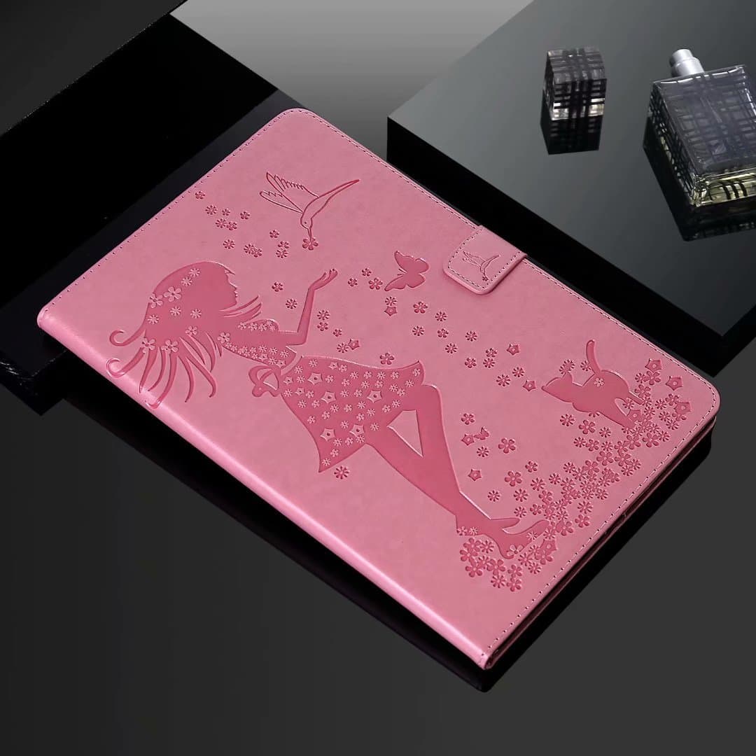 タブレットケース 花と蝶の浮き彫り手帳型/タブレット保護カバー iPad/iPad Pro/mini