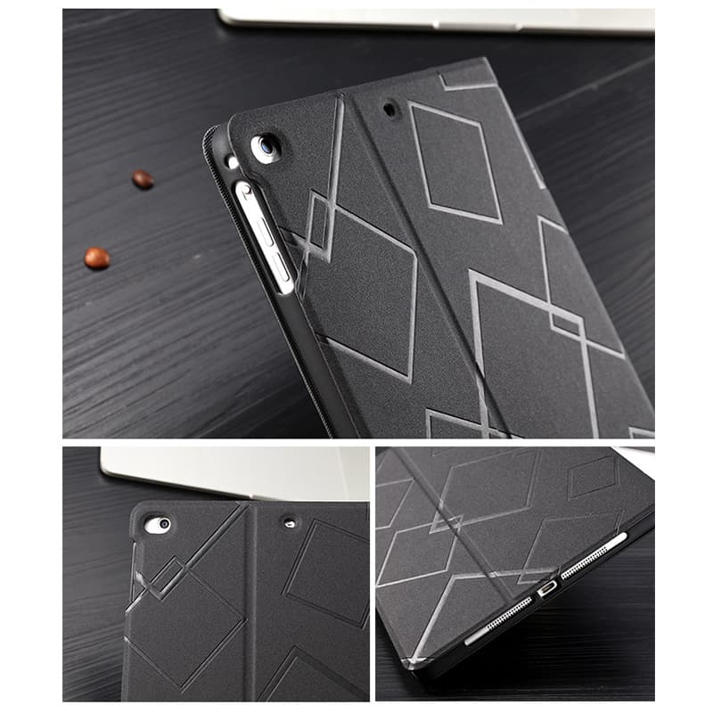 タブレットケース 幾何学模様 iPadケース スタンド機能付き滑り止め保護カバー iPad/iPad Air/mini