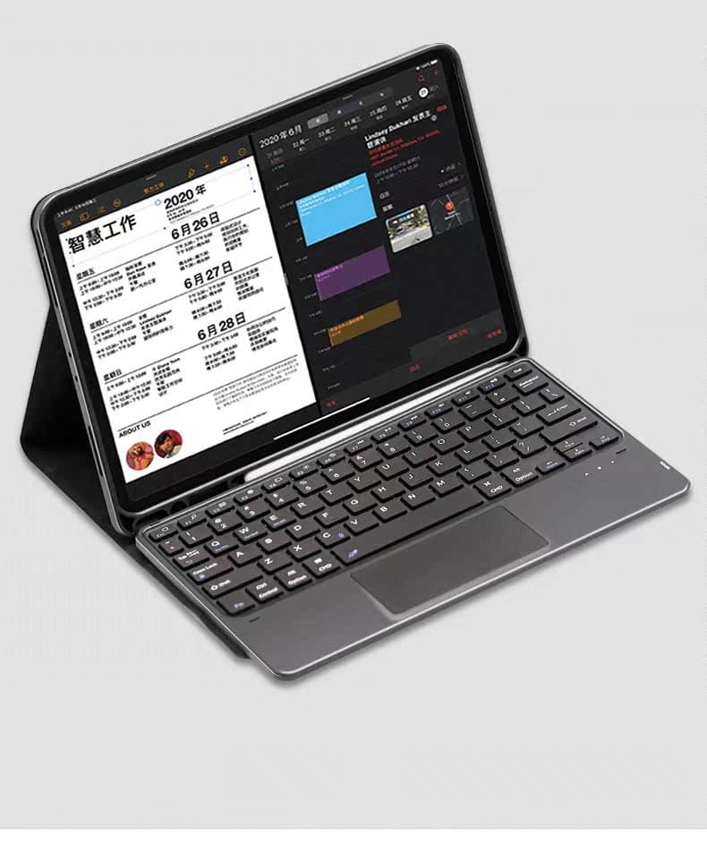 タブレットケース 取り外し可能キーボード付きスタンド機能iPadケース