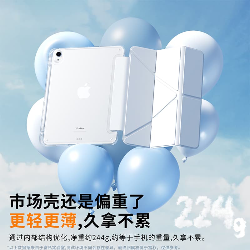 タブレットケース 透明保護 軽量折りたたみ式タブレットカバー iPad/iPad Air/iPad Pro/mini