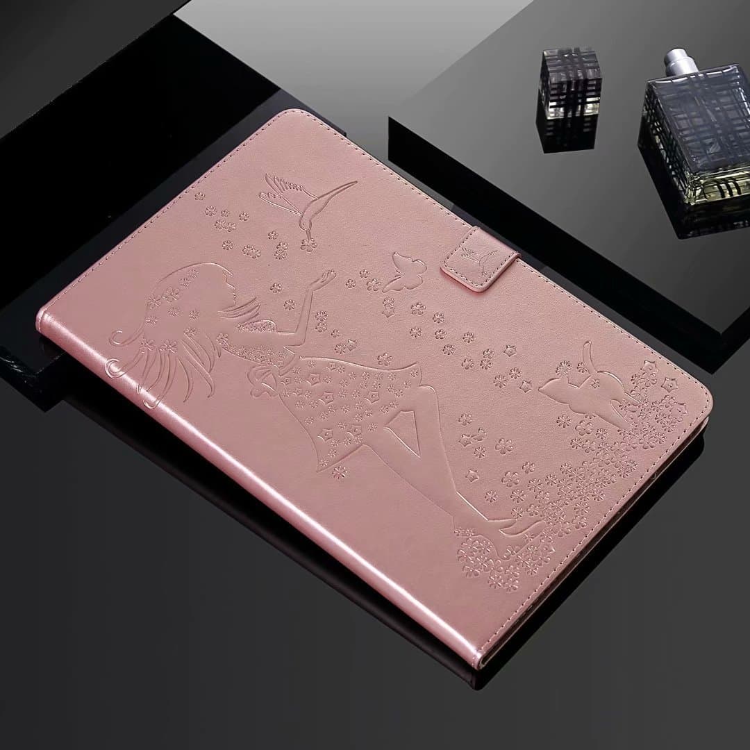 タブレットケース 花と蝶の浮き彫り手帳型/タブレット保護カバー iPad/iPad Pro/mini