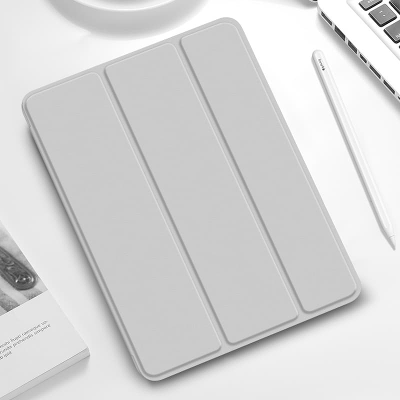 タブレットケース iPad/iPad Air/iPad Pro/miniタブレットケース 側面磁気充電対応ペン収納三つ折り保護ケース