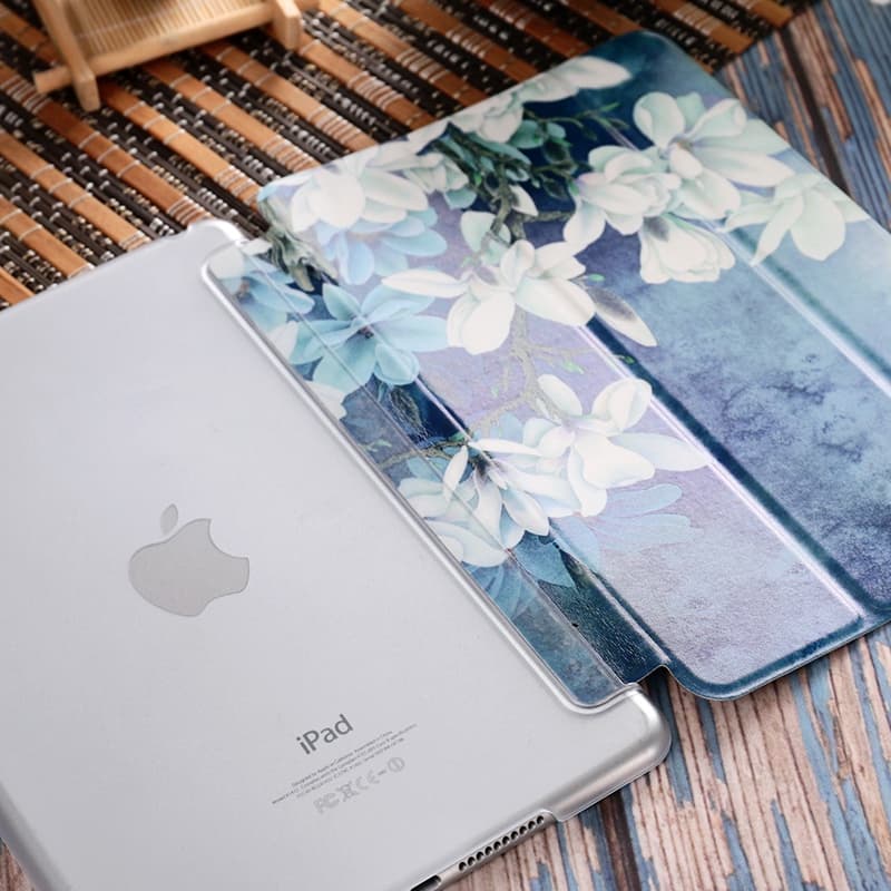 タブレットケース 花柄デザイン透明薄型タブレット保護ケース　iPad/iPad Air/iPad Pro/mini