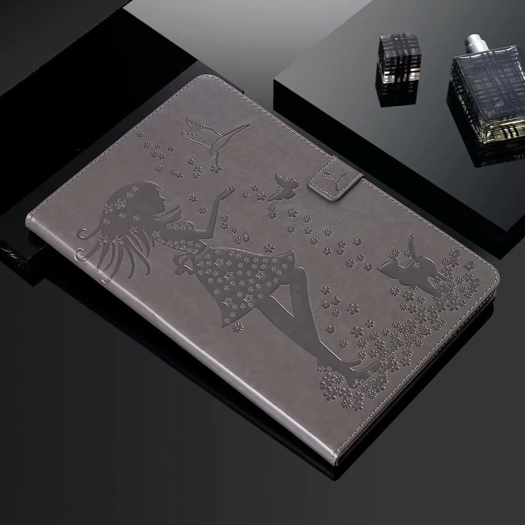 タブレットケース 花と蝶の浮き彫り手帳型/タブレット保護カバー iPad/iPad Pro/mini