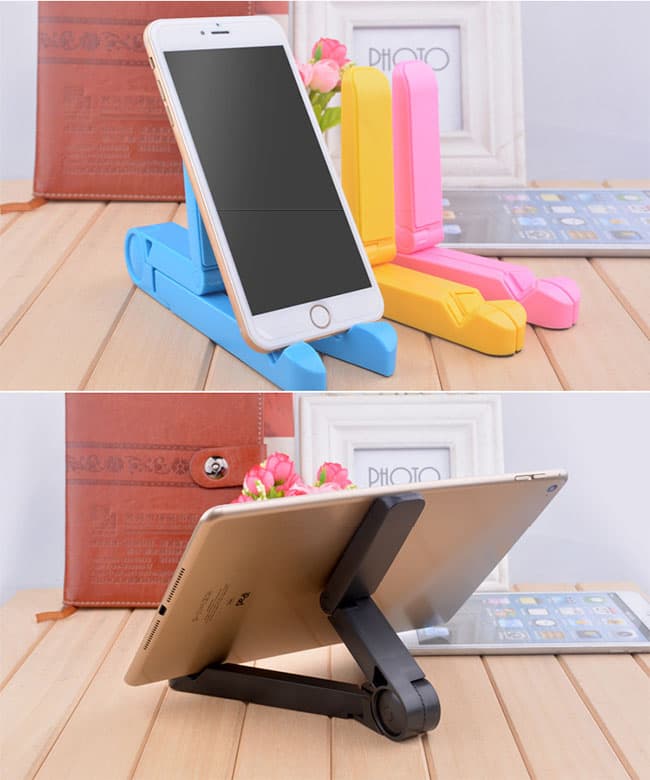 タブレットケース対応折りたたみ式角度調整スタンド iPad/ Huawei /OPPO / Android
