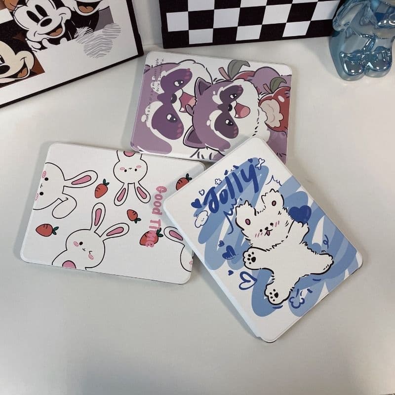 タブレットケース 可愛い動物キャラクター柄平板端末保護ケース iPad / iPad Air / iPad Pro / iPad mini