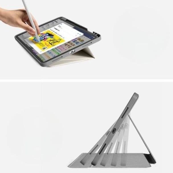 タブレットケース iPad Air 縦横自在 多機能保護ケース 省スペース型